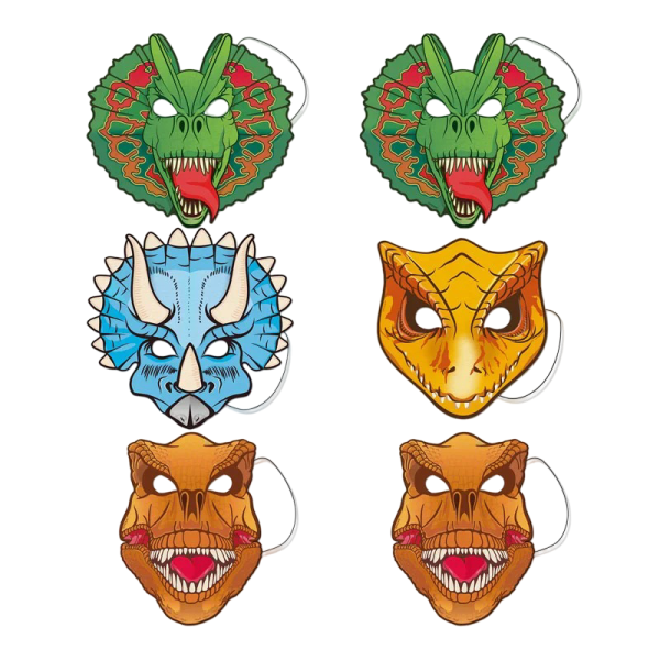 Máscaras de Cartón Dinosaurios